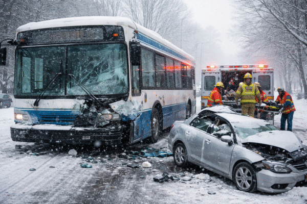 Common Injuries After Winter Bus or Rideshare Accidents in Buffalo — What Victims Should Document Immediately