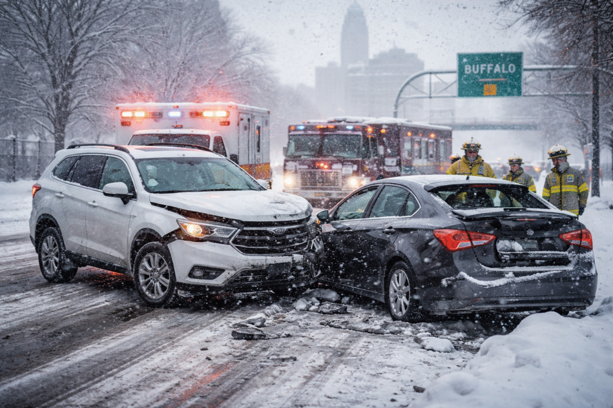 How Snowy Weather Affects Liability in Buffalo and Western New York Car Crashes