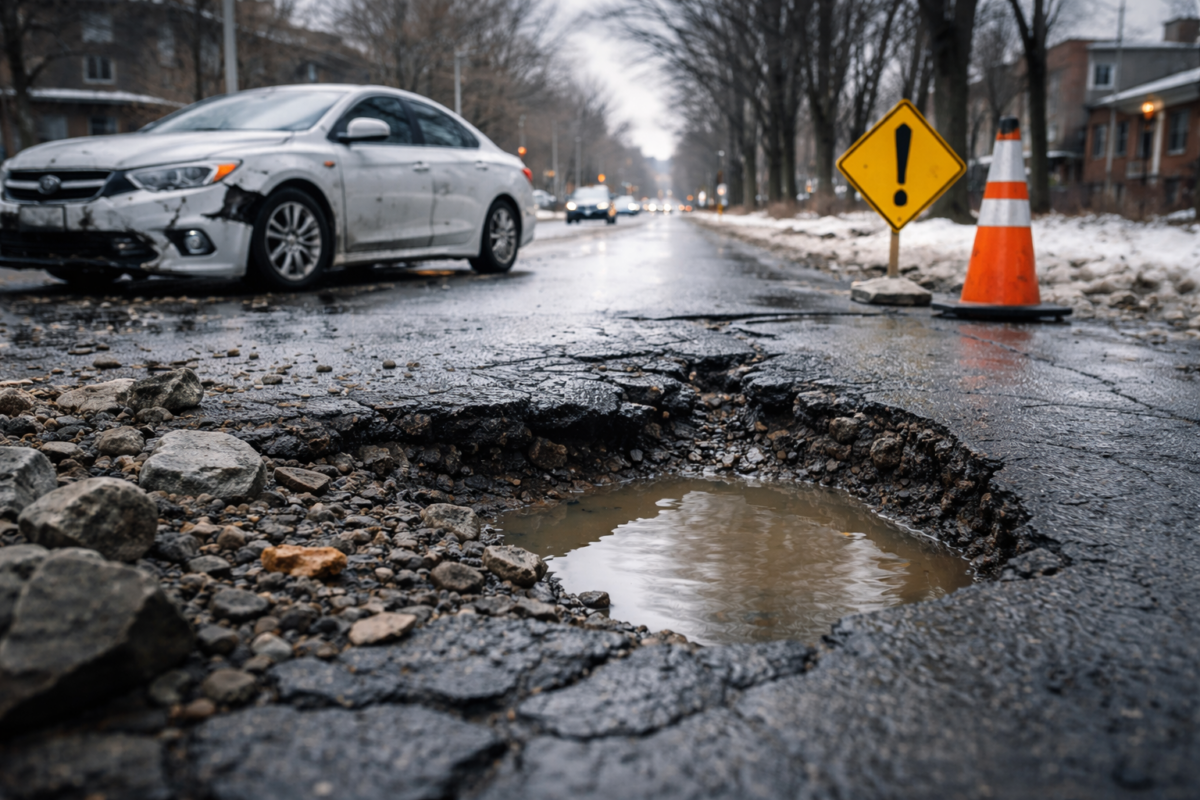 Early Spring Car Accidents in Buffalo: How Potholes and Road Damage Affect Injury Claims